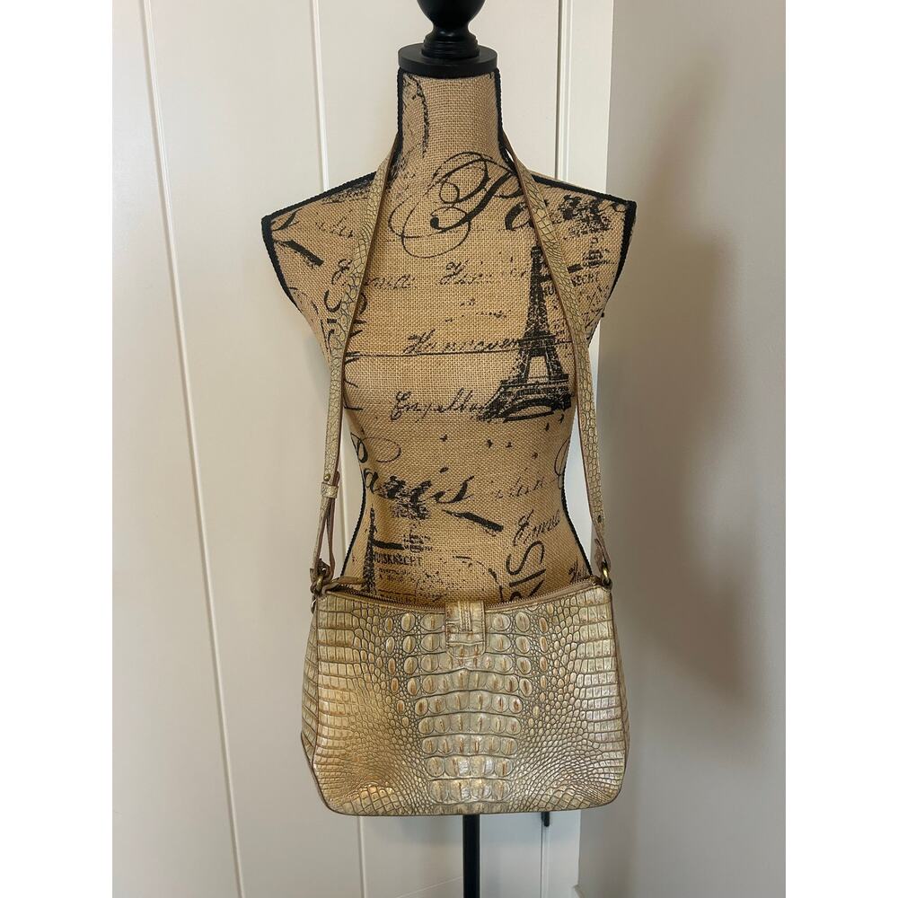 Vintage Brahmin Isabelle Croc-Embossed Leather Purse - Picture 4 of 9